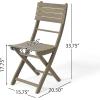 Christopher Knight Home Westmo Outdoor 2 Seater Half-Round Folding Acacia Wood Bistro Set, 15.75 “W x 20.5 “D x 33.75 “H, Gray