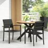 Christopher Knight Home Wilbur Outdoor Dining Chairs – Mesh and Aluminum – Black (Set of 2)