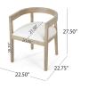 Christopher Knight Home Yera Wooden Kitchen Table Chairs Set of 6, 7 Piece Dining Set with Chairs, Ample Dining Table Set for 6, Comfy Upholstered Curved Back Armchairs, Beige + Light Natural
