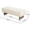 Christopher Knight Home Yvone Modern Upholstered Ottoman Bench, Minimalist Wooden Entryway Bench, Living Room Sofa Extra Seat, Ottoman End of Bed Bench for Bedroom, Beige+Brown