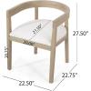 Christopher Knight Home Zoey Contemporary 7 Piece Dining Set with Chairs, Wooden Dining Table Set for 6, Rectangular Kitchen Table Chairs Set of 6, Upholstered Curved Armchairs, Beige + Light Natural