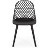 Delora Outdoor Modern Dining Chair (Set of 4), Black