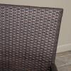 Great Deal Furniture 295817 Nelson Kory Outdoor 3pc Multibrown Wicker Bistro, 3-Pcs Set