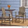 Great Deal Furniture Easter Outdoor Weather Resistant Acacia Wood Adirondack Dining Chairs (Set of 2), Gray Finish