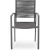 Great Deal Furniture Jean Outdoor Modern Aluminum Dining Chair with Rope Seat (Set of 2), Gray and Dark Gray