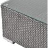 Great Deal Furniture Tom Rosa Outdoor 8 Seater Wicker Sectional Sofa Set with Cushions, Grey with Silver Cushions(Grey/Silver Cushion)