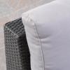 Great Deal Furniture Tom Rosa Outdoor 8 Seater Wicker Sectional Sofa Set with Cushions, Grey with Silver Cushions(Grey/Silver Cushion)