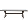 Icey Modern Outdoor Aluminum Dining Bench, Dark Gray