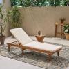 Christopher Knight Home 309780 Shane Chaise Lounge Cushion Outdoor with Removable Cover, Water-Resistant Lounge Chair Cushion 78.75″ L x 23.75″ W x 1.5″ H Cream(Cream)