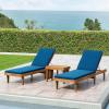 Christopher Knight Home 309786C Shane Chaise Lounge Cushion Outdoor Set of 2 with Removable Cover, 2 Piece Water-Resistant Lounge Chair Cushion 78.75″ L x 23.75″ W x 1.5″ H Orange(Blue)