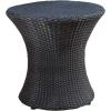 Christopher Knight Home Adriana Outdoor PE Wicker Accent Table, Black