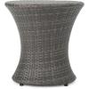 Christopher Knight Home Adriana Outdoor PE Wicker Accent Table, Grey