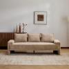 Christopher Knight Home Ahrab 84″ Upholstered Sofa with 3 Back Pillows, Modern Fabric 3-Seater Sofa, Cozy Oversized Loveseat with Low Armrest, Spacious Lounge Seating for Living Room Home Rest, Camel(Camel)