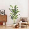Christopher Knight Home Alene Set of 2 60.75”H Artificial Tree Indoor, Artificial Bamboo Tree with Nursery Pot, Faux Tree with Black Plastic Pot for Living Room, Artificial Plant for Home Decor,Green(Green/78.5”h)