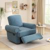 Christopher Knight Home Besty Chenille Upholstered Swivel Recliner Chair, Wooden Swivel Accent Chair with Adjustable Backrest, Super Comfort Rocker Recliner Sofa for Living Room/Bedroom, Mint Green(Sky Blue)