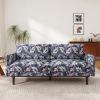 Christopher Knight Home Brena Modern Chenille Upholstered Loveseat Sofa, Wooden 2 Seater Sofa Couch with Deep Seat, Comfy Cloud Couch for Living Room, Bedroom, Home Office, Green+White(Blue+white)