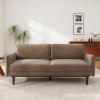 Christopher Knight Home Brena Modern Chenille Upholstered Loveseat Sofa, Wooden 2 Seater Sofa Couch with Deep Seat, Comfy Cloud Couch for Living Room, Bedroom, Home Office, Green+White(Brown)