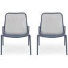Christopher Knight Home Bucknell Outdoor Modern Dining Chair (Set of 2), Matte Teal(Matte Navy Blue)
