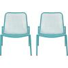 Christopher Knight Home Bucknell Outdoor Modern Dining Chair (Set of 2), Matte Teal(Matte Teal)