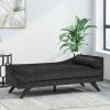 Christopher Knight Home Cagle Upholstered Loveseat Sofa with Splayed Legs, Birch Wood Frame Lounge Chair, Living Room Chaise Lounge Chair Indoor, Soft Lounge Sofa with Rolled Accent Pillow, Navy Blue(Black + Dark Brown)