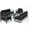 Christopher Knight Home Cape Coral Outdoor Grey Aluminum 5 Piece Conversation Set with Water Resistant Cushions