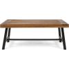 Christopher Knight Home Carlisle Outdoor Acacia Wood Coffee Table, Sandblast/Rustic Metal(Carlisl sandblast/Rustic Metal)