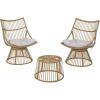 Christopher Knight Home Caryl Chat Set, Light Brown + Beige