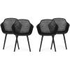 Christopher Knight Home Davina Outdoor Dining Chair (Set of 4), Yellow(Black)