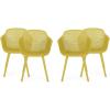 Christopher Knight Home Davina Outdoor Dining Chair (Set of 4), Yellow(Yellow)