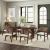 Christopher Knight Home Ebany 7 Piece Wooden Dining Set for 6, Dining Table and Chairs Set, Oval Kitchen Table for 6, Curved Back Armchairs, Restaurant Furniture Set with 6 Armchairs, Beige+Light Ash(Walnut)