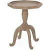Christopher Knight Home Elizabeth 25″ Small End Table with Spider Leg, Living Room Side Table, Accent Table with Lipped Tabletop, French Country Furniture, Wooden Small Coffee Table, Black + Natural(Natural)