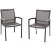 Christopher Knight Home Emma Outdoor Mesh and Aluminum Frame Dining Chair (Set of 2), Gray