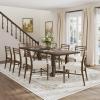 Christopher Knight Home Evat 9 Piece Dining Table Set for 8, Modern Dining Chairs Set of 8 and Table Set, Large Wooden Dining Table and Chair Set for Home/Apartment/Restaurant, Beige+Walnut(Beige+walnut)