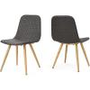 Christopher Knight Home Gila Outdoor Wicker Dining Chairs with Wood Finished Metal Legs, 2-Pcs Set, Multibrown / Light Brown