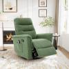 Christopher Knight Home Helen Massage Recliner Chair with 8 Points Function, PU Leather Upholstered Recliner Sofa with Two Adjustable Positions, Swivel Massage Chair with a Side Storage Pocket, Brown(Green/Boucle)