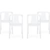 Christopher Knight Home Ianthe Outdoor Dining Chair (Set of 4), White