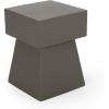Christopher Knight Home Jack Outdoor Modern Side Table, Matte Black(Light Gray)