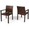 Christopher Knight Home Kylan Outdoor Acacia Wood Dining Chairs (Set of 2), Dark Brown Finish