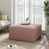 Christopher Knight Home Kyle Corduroy Woven Upholstery Square Ottoman, Living Room Sofa Ottoman with Wood Frame, Comfy Seating Experience with Dense Foam Padding, Non-Marking Foot Caps, Olive Green(Pink  Corduroy)