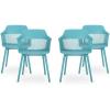 Christopher Knight Home Ladonna Outdoor Dining Chair (Set of 4), Teal