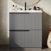 Christopher Knight Home Lamer 30″ Bathroom Vanity with Sink, Modern Freestanding Bathroom Sink Cabinet with Drawer, Undermount Vanity Sink Cabinet, Bathroom Storage Cabinet with Sink Combo Set, White(Grey)