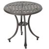 Christopher Knight Home Lola Outdoor 19″ Cast Aluminum Side Table, Bronze Finished(Side Table)