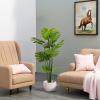 Christopher Knight Home Luke 63”H Pre-Potted Artificial Tree Indoor, Artificial Ficus with Nursery Pot, Faux Tree with Natural Wood Trunk for Home Office Decor, 1pcs with Black Plastic Pot, Green(Green/57”h)