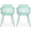Christopher Knight Home Madeline Outdoor Dining Chair (Set of 2), Mint