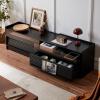 Christopher Knight Home Mirod 68.9″ TV Stand, TV Stand with Charge Pots, Entertainment Center Console, Book Organizer Cabinet, Spacious Storage Drawers with LED for Living Room Home Decor, Black(Black)