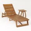 Christopher Knight Home Outdoor Acacia Wood 2 Piece Chaise Lounge with Table