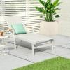Christopher Knight Home Patio Aluminum Chaise Lounge, Adjustable Mesh Chaise Lounge, 5 Position Back Recliner, Lounge Chair with Armrest, Ourdoor Deep Seating Lounge for Poolside Backyard, Black(White+natural)