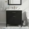 Christopher Knight Home Pratie 31″ Modern Bathroom Vanity with Sink Combo Set, Modern Freestanding Bathroom Sink Cabinet with Adjustable Shelf, Bathroom Storage Cabinet with Sink Combo Set, Black(Black)
