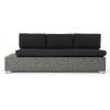 Christopher Knight Home Puerta Outdoor 3-Seater Wicker Left Sofa, Mixed Black / Dark Grey Cushion