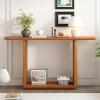 Christopher Knight Home Rina Narrow Console Table with Curved Corners, Indoor Accent Table for Entry Way, MDF Wood U-Base Design Display Table for Home Decoration, Hallway, Living Room, Natural(Natural)